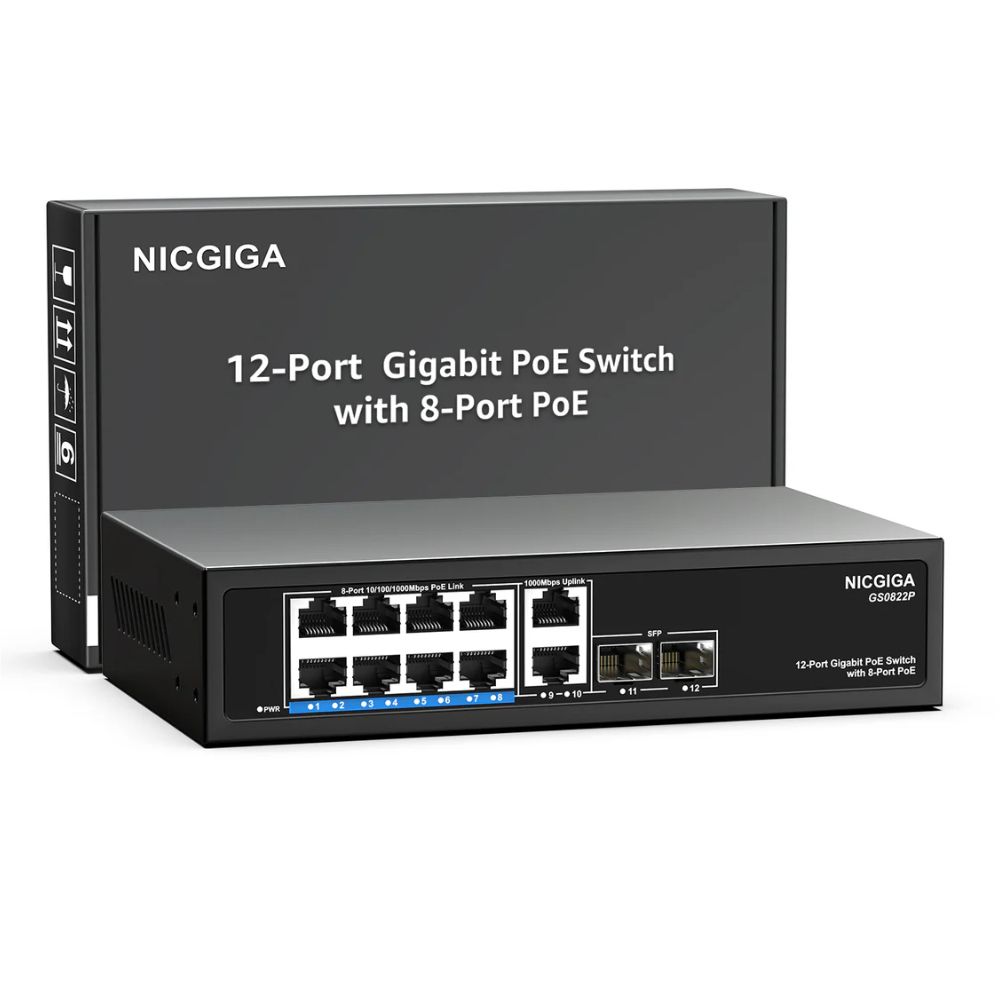 12 port gigabit poe switch unmanaged
