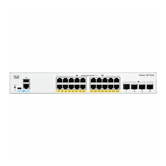 Cisco Catalyst 1300 24-Port Gigabit PoE+ Managed Switch with 4 × 10G Uplinks