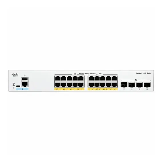 Cisco Catalyst 1300 24-Port Gigabit Managed Switch with 4 × 10G Uplinks