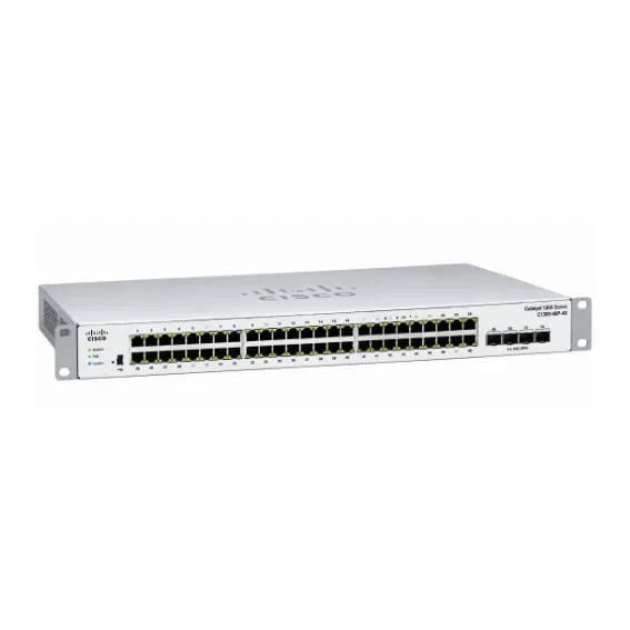 Cisco Catalyst 1300 48-Port Gigabit PoE+ Managed Switch with 4 × 10G Uplinks