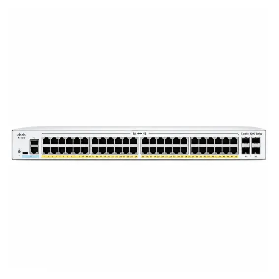 Cisco Catalyst 1300 48-Port Gigabit Managed Switch with 4 × 10G Uplinks
