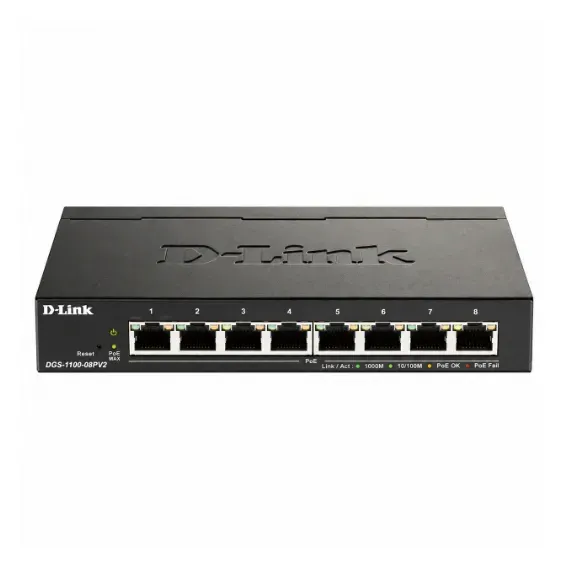 D-Link 8-Port Gigabit Smart Managed PoE+ Switch