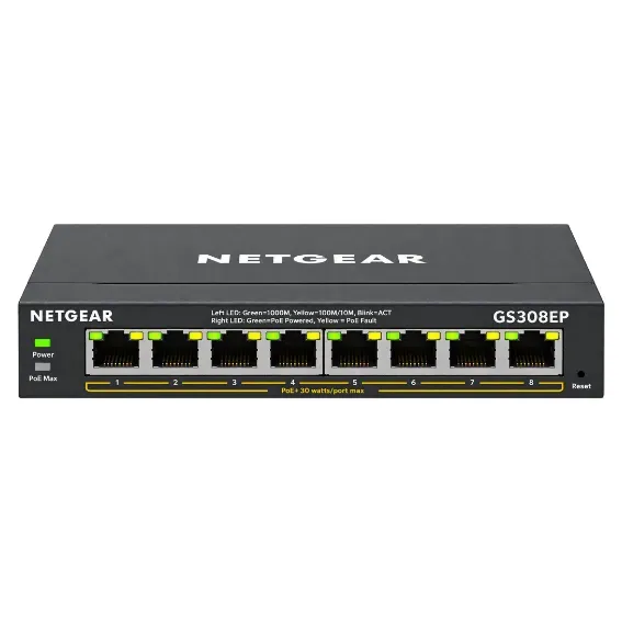 NETGEAR 8-Port Gigabit Easy Smart Managed PoE+ Switch