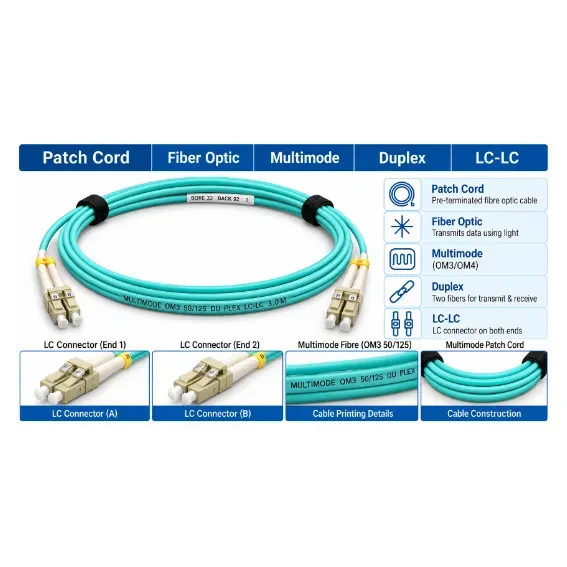 Molex LC-LC Duplex Multimode Fiber Patch Cord