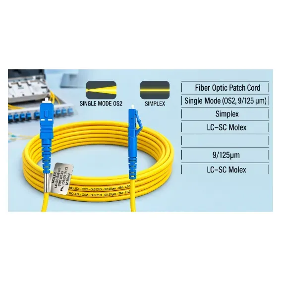 Molex LC-SC Simplex Single Mode Fiber Patch Cord