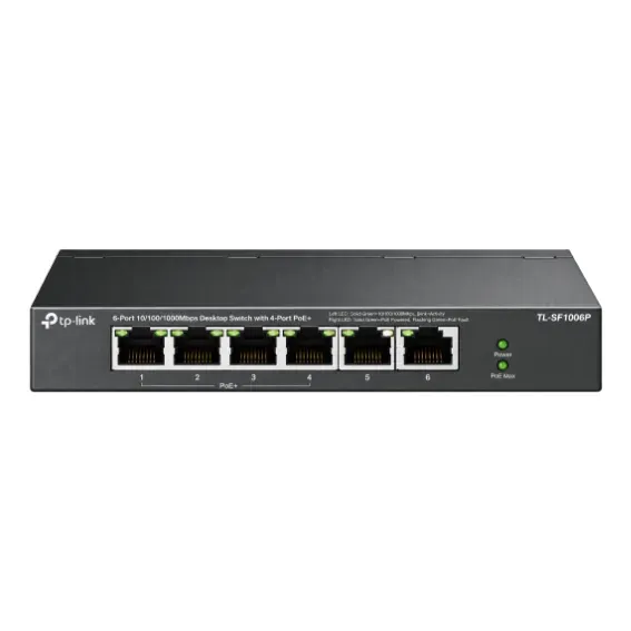 TP-Link 6-Port Fast Ethernet PoE Switch