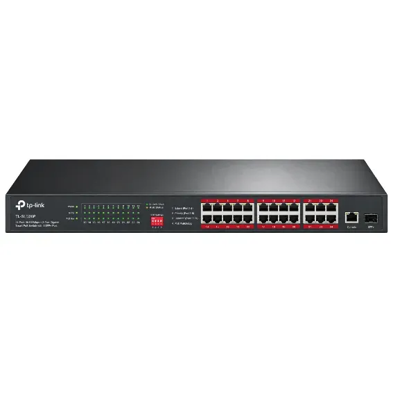 TP-Link 26-Port Fast Ethernet PoE Switch
