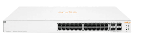 Aruba 24-Port Smart Managed Gigabit PoE Switch with 4 × 10G SFP+ Uplink Ports