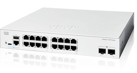 Cisco Catalyst 1200 16-Port Gigabit Smart Managed Switch with 2 × 1G Uplinks