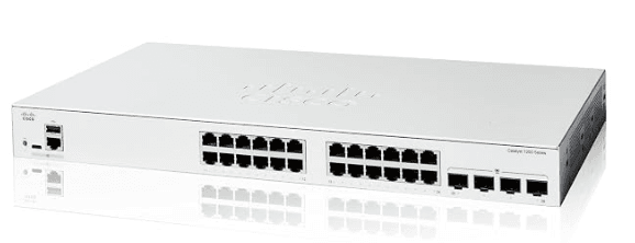 Cisco Catalyst 1200 24-Port Gigabit Smart Managed Switch with 4 × 10G Uplinks