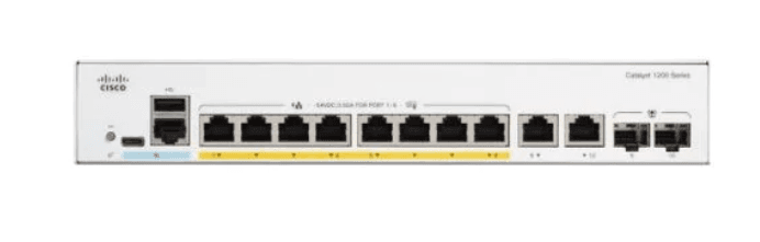 Cisco Catalyst 1200 8-Port Gigabit Smart Managed Switch with 2 × 1G Uplinks
