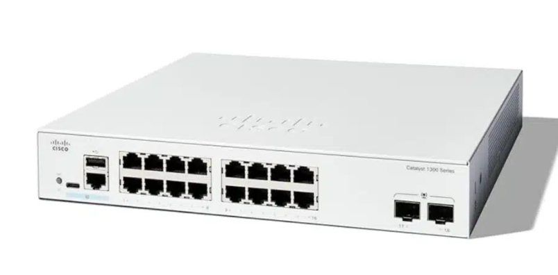 Cisco Catalyst 1300 16-Port Gigabit PoE+ Managed Switch with 4 × 10G Uplinks