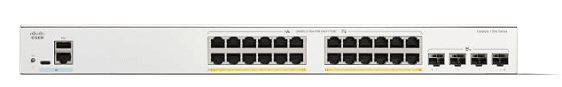 Cisco Catalyst 1300 24-Port Gigabit PoE+ Managed Switch with 4 × 10G Uplinks