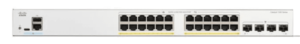 Cisco Catalyst 1300 24-Port Gigabit Managed Switch with 4 × 10G Uplinks