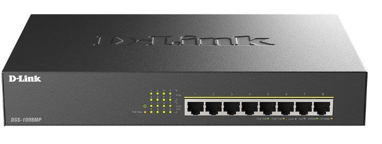 D-Link 8-Port Gigabit Unmanaged PoE+ Switch