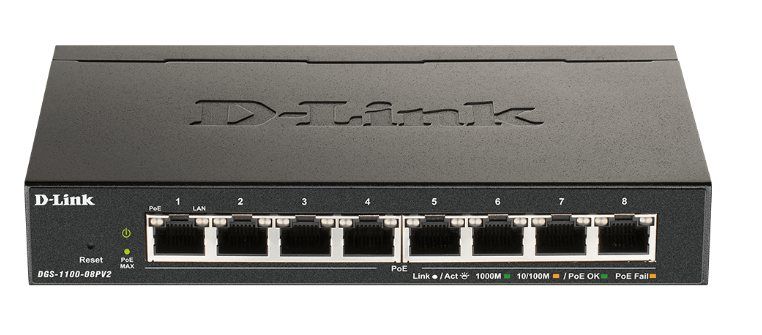 D-Link 8-Port Gigabit Smart Managed PoE+ Switch