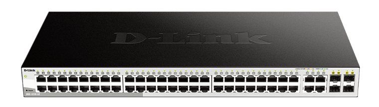 D-Link 48-Port Gigabit Smart Managed PoE+ Switch with 4 × SFP Uplink Ports