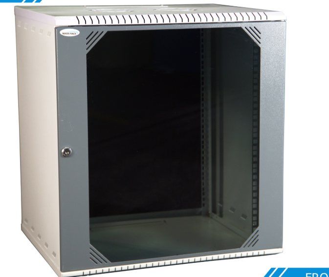 MAS 12U Wall Mount Network Rack (550 × 450 × 635 mm)