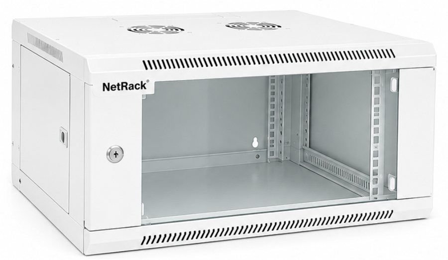NetRack 4U Wall Mount Single Section Network Rack (550 × 500 × 258 mm)