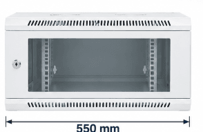 NetRack 4U Wall Mount Single Section Network Rack (550 × 550 × 258 mm)